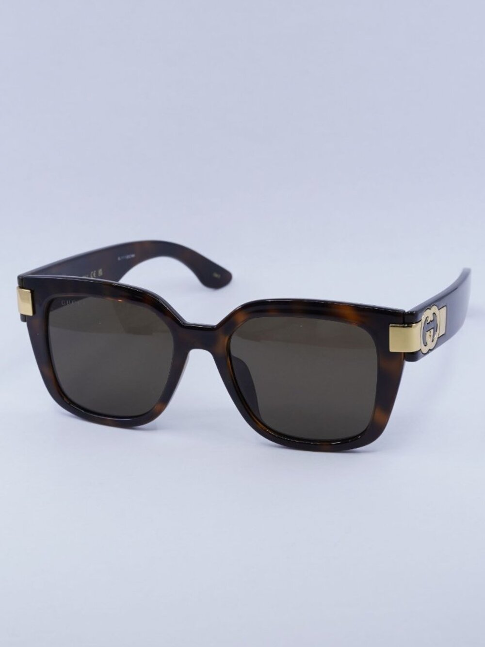 Gucci GG1690SK 002 Sunglasses Havana Square Frame, Brown Lenses